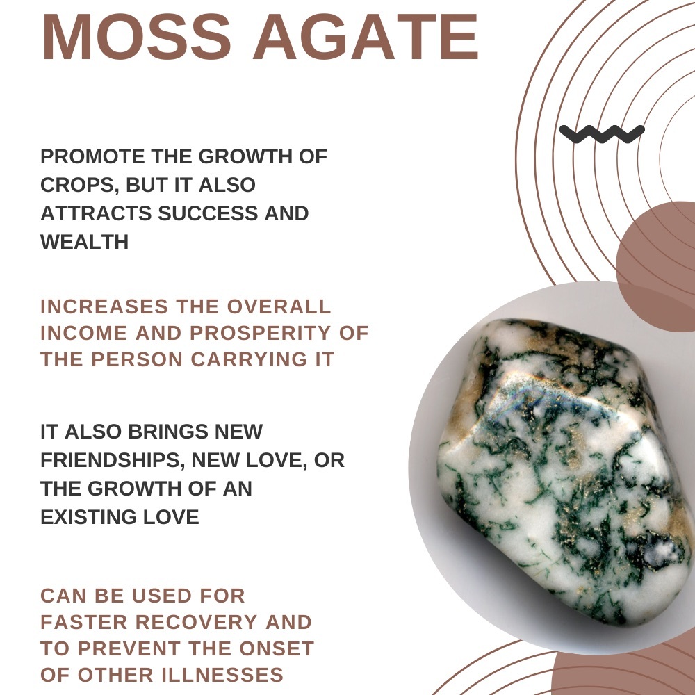 Moss Agate Ring Set In Solid Sterling Silver - image 6